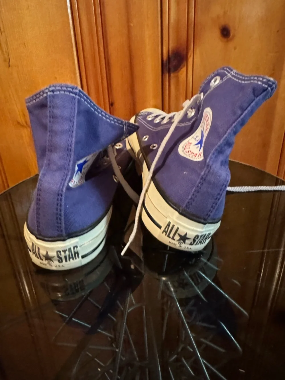 Classic High-Top Canvas Sneakers in Royal Blue